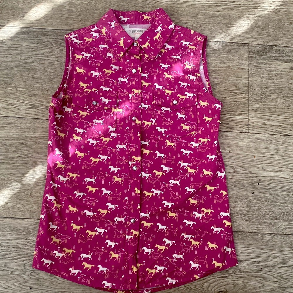 Shyanne girls sleeveless top Horses